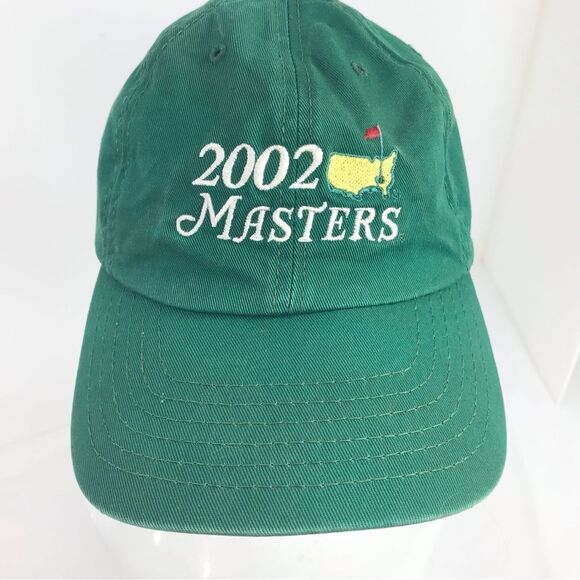 Masters 2002 Vintage Green Golf Course Tournament Ball Cap - Picture 1 of 12